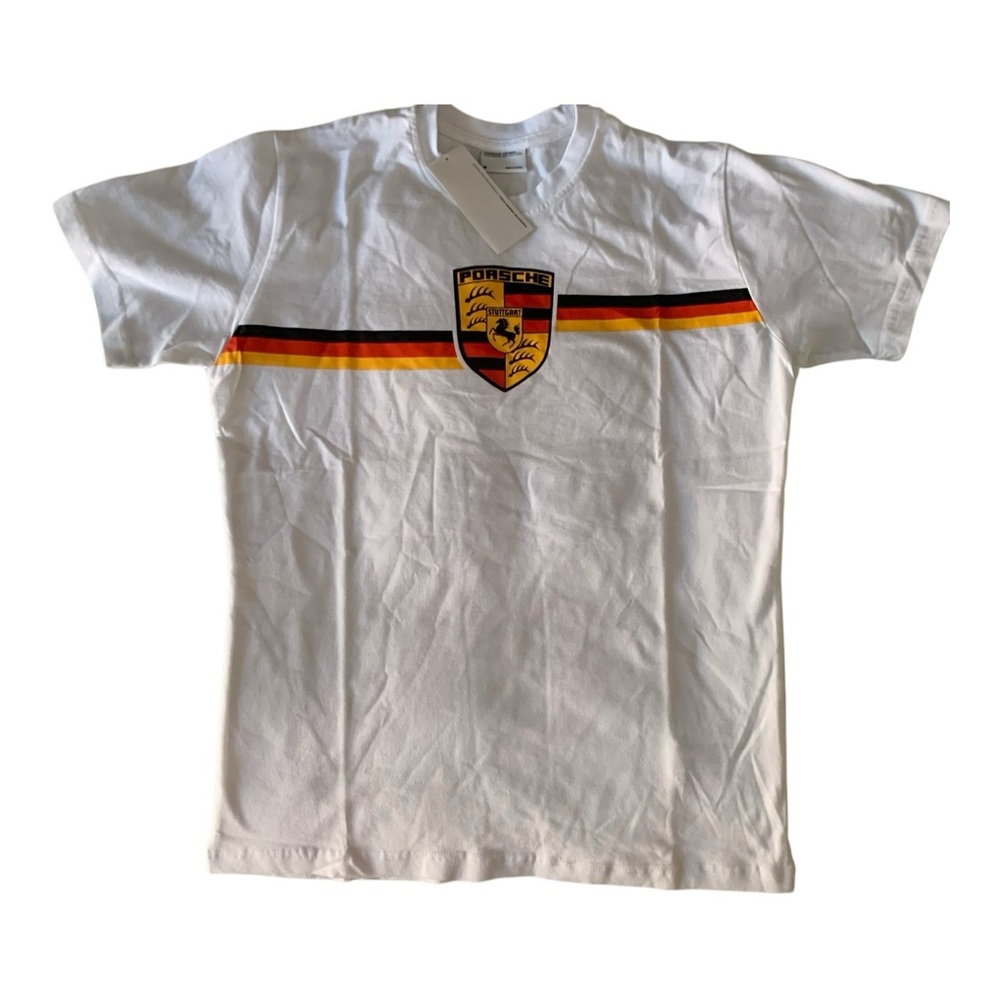 Porsche Design Stuttgart T-shirt Size M  White With Logo German New with Tag